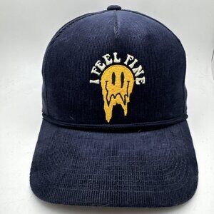 I Feel Fine Field Grade Hat Cap Corduroy Blue Rope SnapBack Adjustable